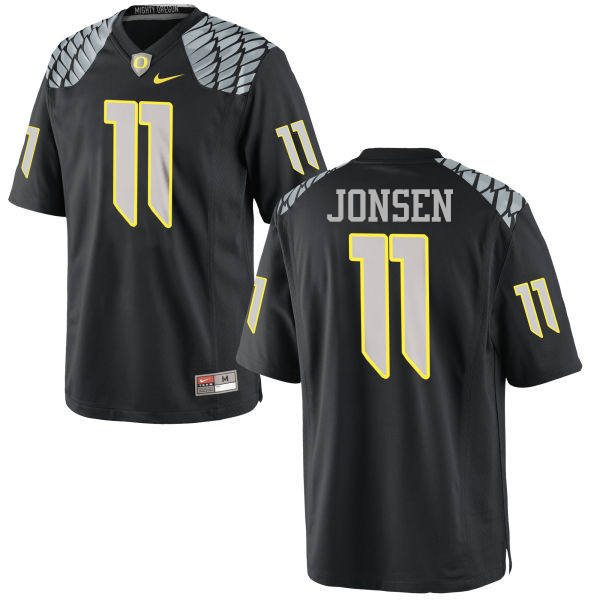 Men #11 Travis Jonsen Oregon Ducks College Football Jerseys-Black